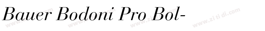 Bauer Bodoni Pro Bol字体转换